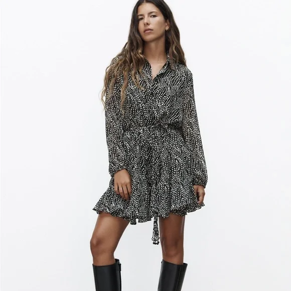 zara flowy short dress